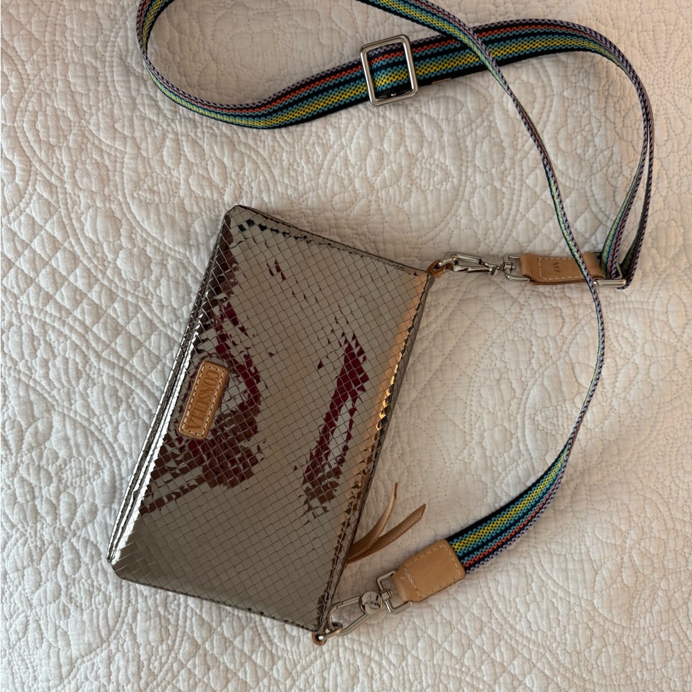 Metallic Consuela Crossbody Bag